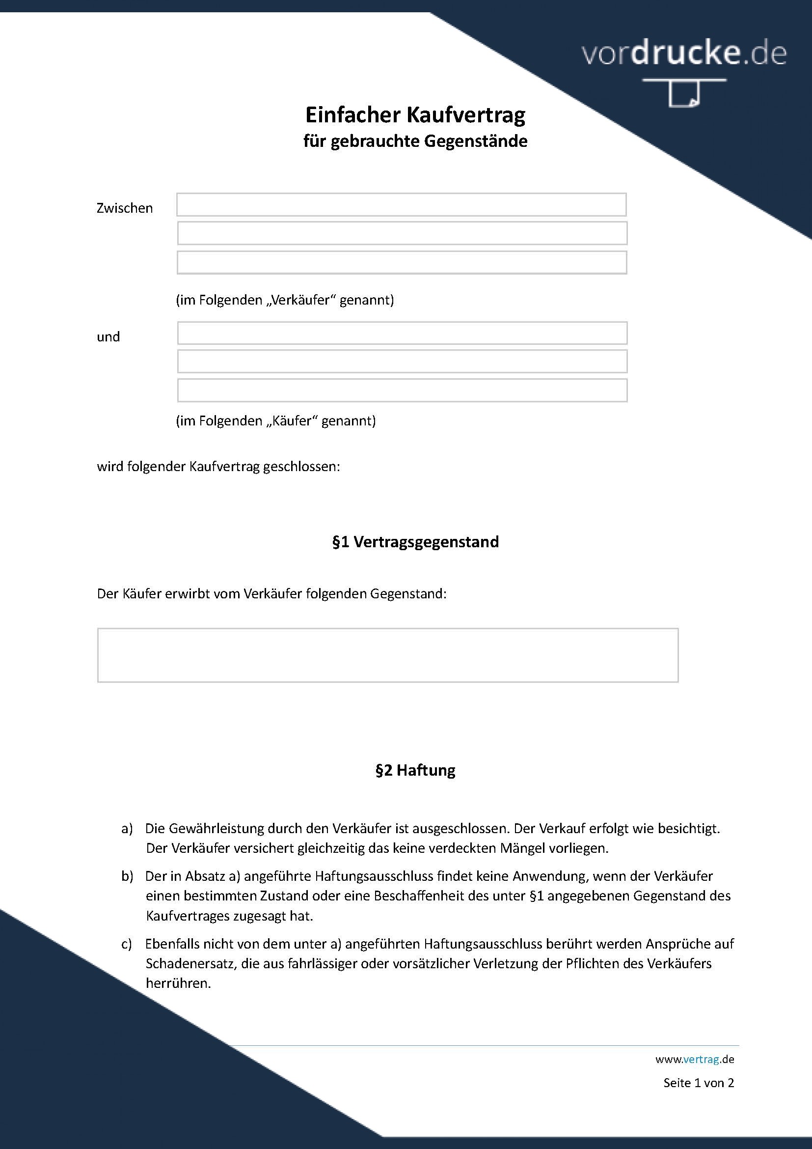 mobile kaufvertrag Kaufvertrag zwischen privatleuten: muster zum download